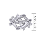 Enigma Fusion Sterling Silver Double-Hammer Headed Shark Puzzle Ring by Peter Stone TRI2470 - DiveSilver Jewelry